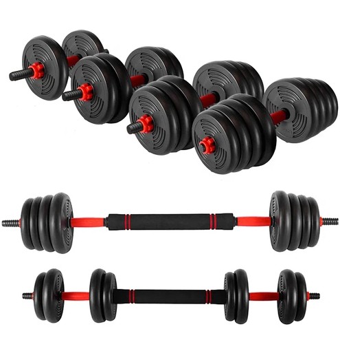 Loadable + Adjustable Dumbbell with Plates (Convert into Bar)